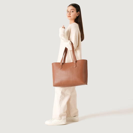The Bianca Classic Brown Full-Grain Leather Bag for Women - Darklove