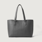 The Bianca Grey Full-Grain Leather Tote Bag for Women - Darklove