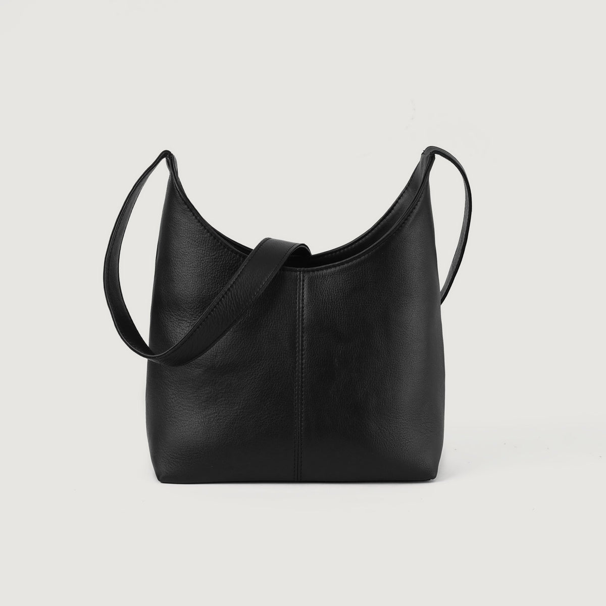 Stefani Black Leather Hobo Bag - DarkLove