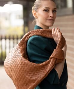 Darklove Hand-Woven Leather Tote Bag