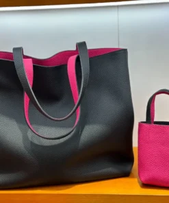 Darklove Reversible Dual-Color Leather Tote