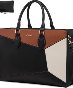 Darklove Professional Dark Brown Leather Work Tote
