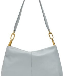 Darklove Cloud Grey Soft Leather Slouchy Hobo Purse
