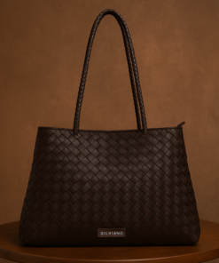Darklove Handwoven Leather Shopper Tote