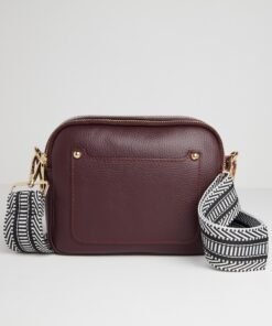 Darklove Sienna Burgundy Quilted Leather Crossbody