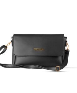 Darklove Vesper Matte Black Leather Crossbody