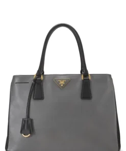 Darklove Executive Charcoal Saffiano Leather Tote