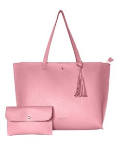 Darklove Vista Pastel Pink Leather Tote