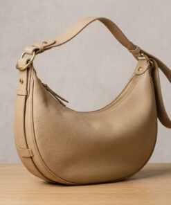 Darklove Crescent Leather Hobo Bag
