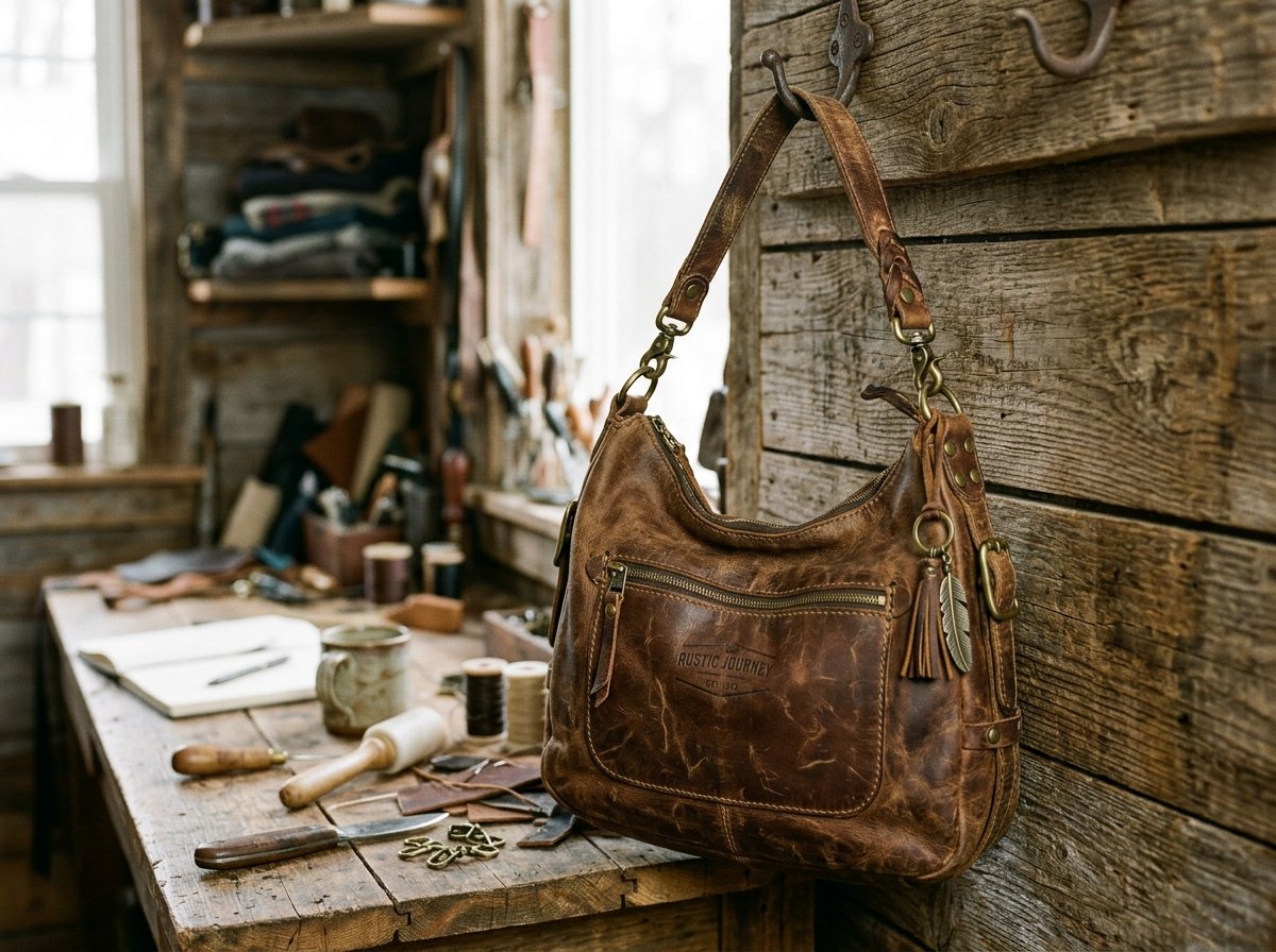 Darklove Vintage Style Leather Hobo Bag - Image 2