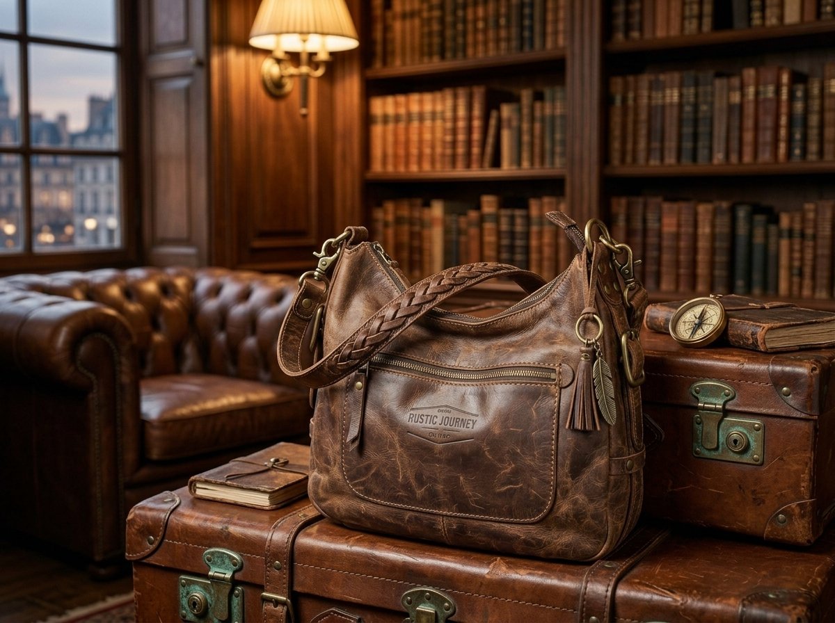 Darklove Vintage Style Leather Hobo Bag