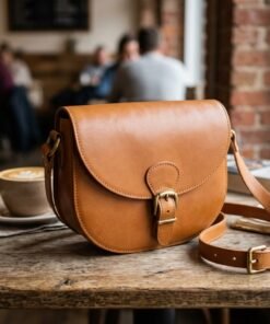 Darklove Women’s Saddle Leather Crossbody Bag