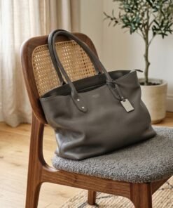 Darklove Soft Suede-Lined Leather Tote