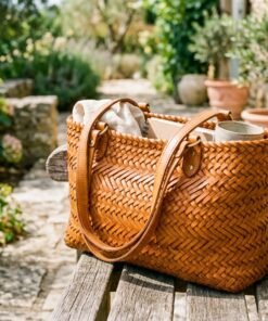 Darklove Hand-Woven Leather Tote Bag