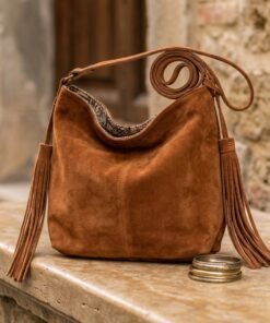 Darklove Women’s Minimalist Suede Crossbody Bag