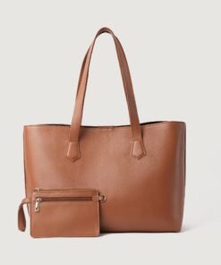 The Bianca Classic Brown Full-Grain Leather Tote Bag for Women