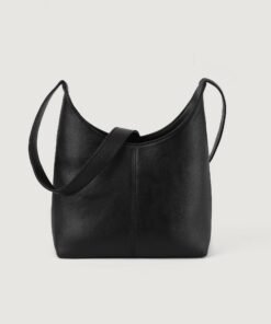 The Stefani Black Leather Hobo Bag