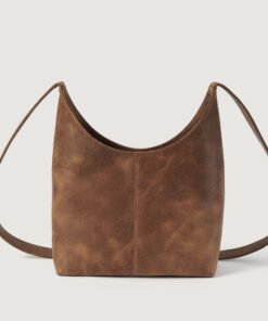Darklove Braided Handle Leather Hobo